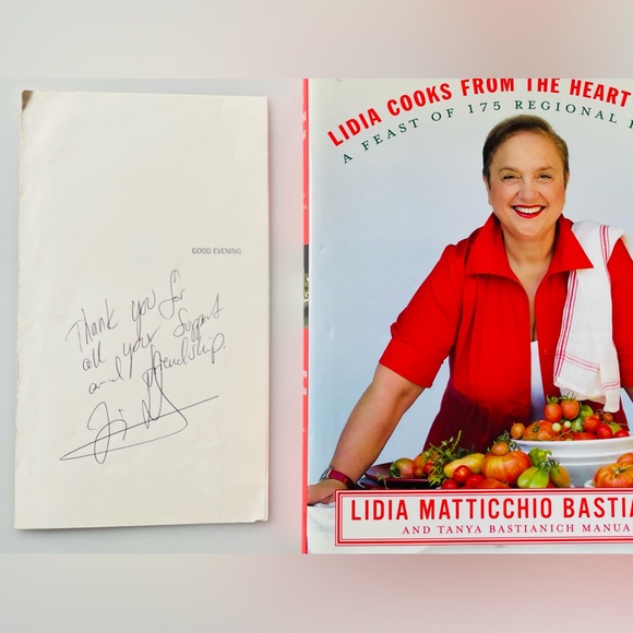 Lidia Bastianich Matticchio COOKBOOK SIGNED & Menu Signed, Famous Chef - Picture 6 of 16